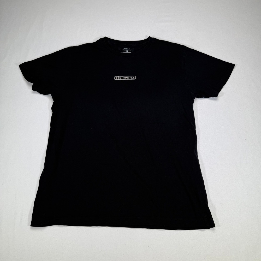 Chipotle Unisex‎ T-Shirt Black Keeping It Real Graphic Tee Restaurant Medium